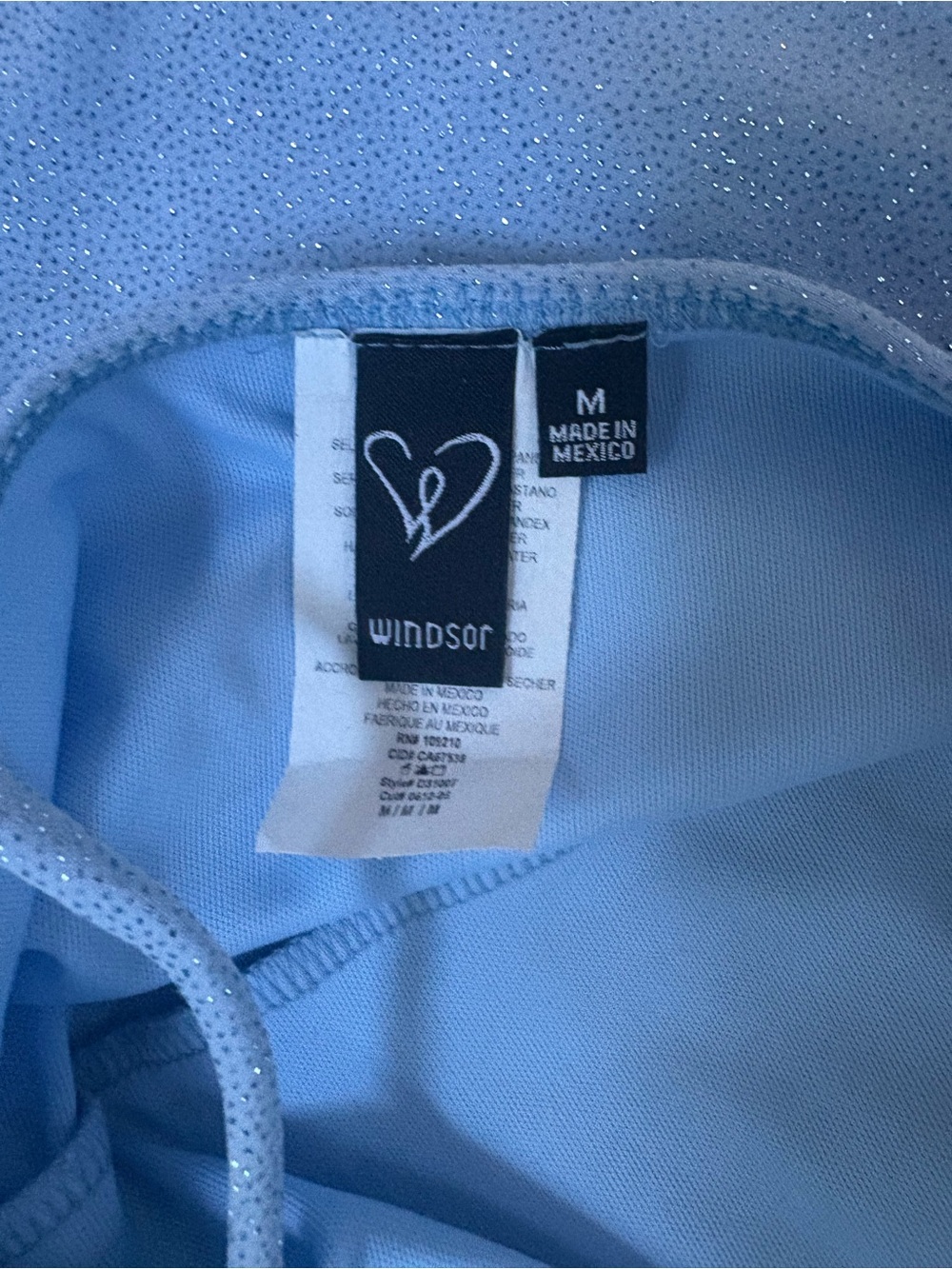 Windsor Homecoming Light Blue Sparkle Cowl Mini Dress - Picture 3 of 3